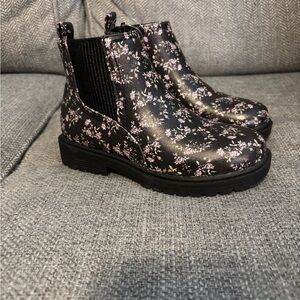 Blowfish Malibu Girls Floral Ankle Boots Ride On K Sz 11